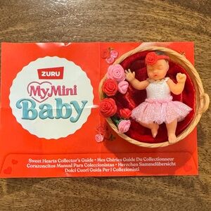 ZURU MyMini Baby Doll Valentine Collectible with Pink Red Roses